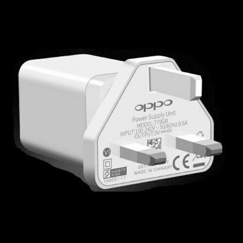 (Adapter Only) Original Oppo VOOC UK Three Pin 4A Fast Adapter Charger AK779GB USB