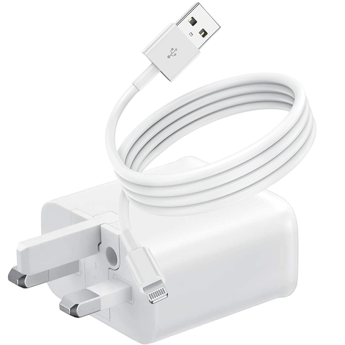 15W Charger Plug and Cable Compatible with iPad air 3/2/1, iPad mini 4/2/5/3,iPad Pro 9.7"/10.5", iPhone XR XS 8 11